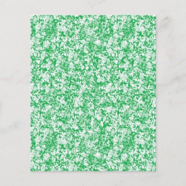Flyer um fundo verde e branco com pequenos pontos branco (Frente)