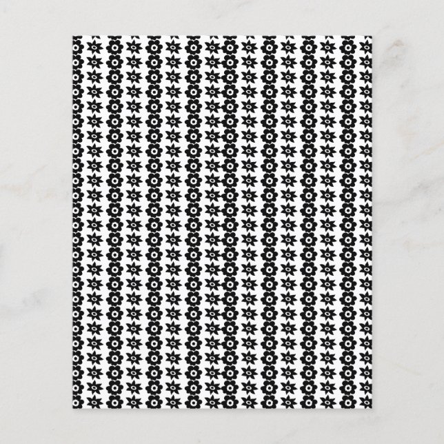 Flyer Um padrão repetitivo de círculos interconectados e (Frente)