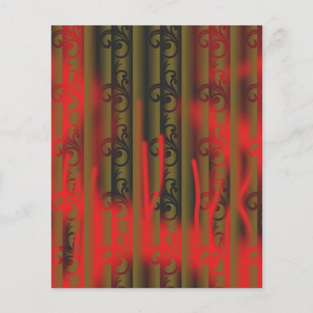 Flyer um papel de parede listrado branco e castanho com  (Frente)