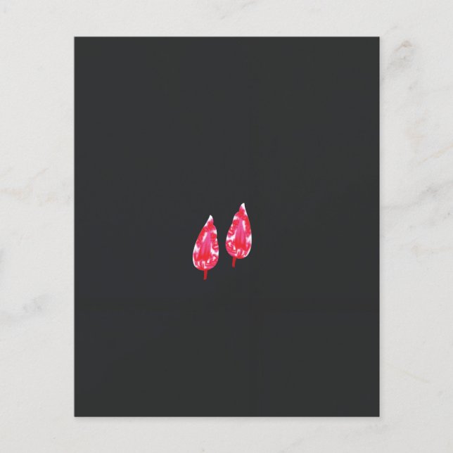 Flyer um par de folhas vermelhas sobre fundo preto (Frente)