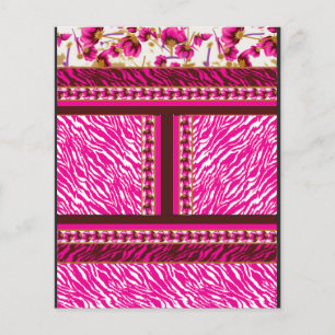 Flyer um wallpaper rosa e branco com cruz