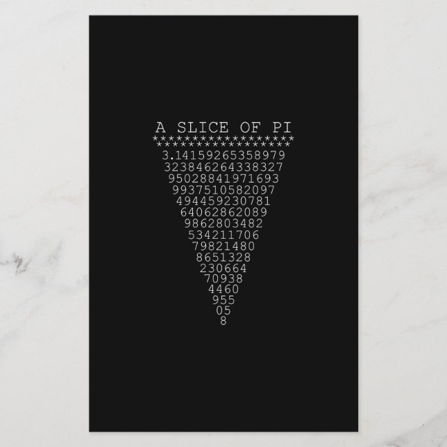 Flyer Uma fatia de Dígitos Pi (Frente)