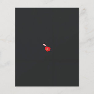 Flyer uma flor vermelha com fundo preto