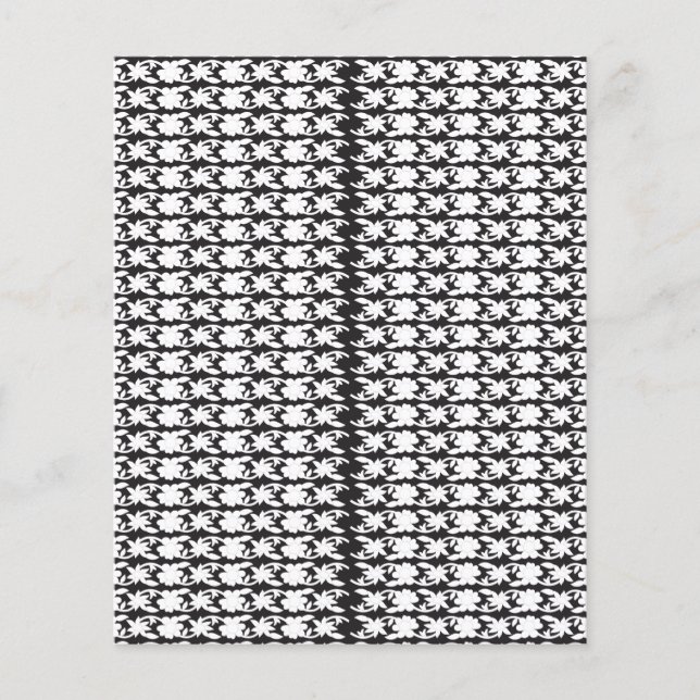 Flyer uma foto em preto e branco de um padrão (Frente)