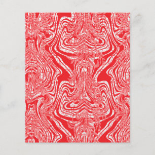 Flyer uma imagem vermelha e branca de um padrão num fund