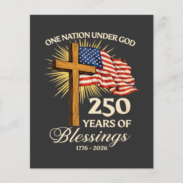 Flyer Uma Nação Sob Deus 250 Anos de Bênçãos (Frente)