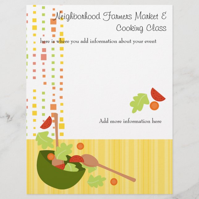 Flyer uma salada divertida e deliciosa (Frente)