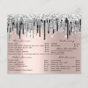 Flyer Unidades de Rosa de Cinza de de Stylist para prata