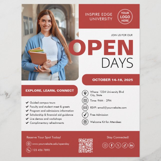 Flyer Universidade de Open Day Red Business (Frente)