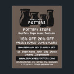Flyer Vase Silhouettes, Pottery Store, Potters Adverter<br><div class="desc">Vase Silhouettes,  Loja De Potências,  Folhetos Publicitários De Potters Pela Loja De Cartão de visita.</div>