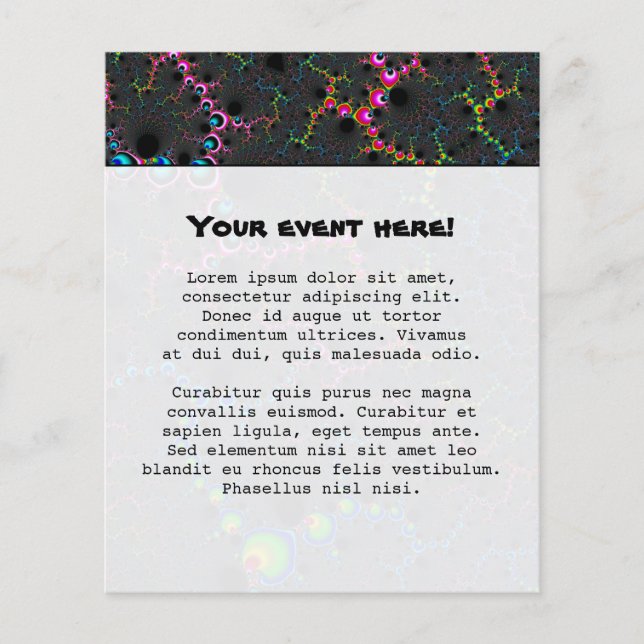 Flyer Veias - Arte Fractal (Frente)