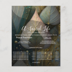 Flyer Velo de Folhas Design Botânico