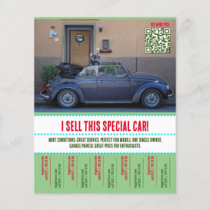 Flyer Venda de Carros com Desgarrar de Lágrimas
