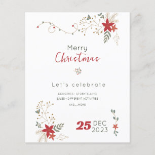 Flyer Venda de Natal Minimalista Feliz Natal, Boas Festa