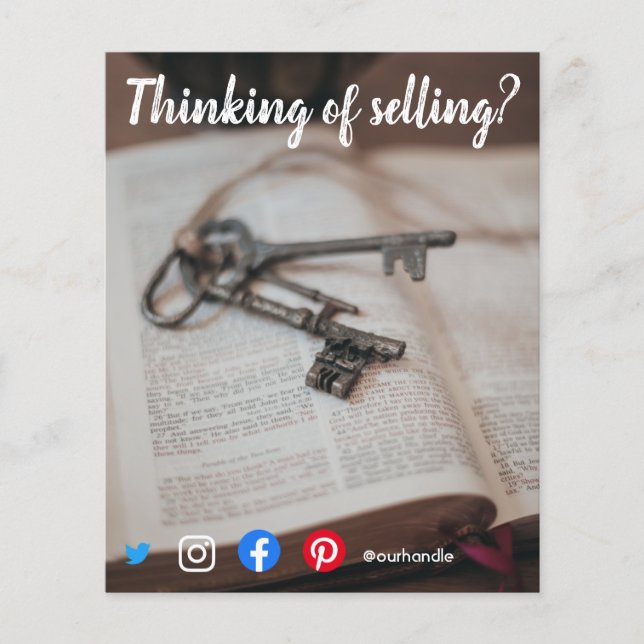 Flyer vendendo chave do marketing do imobiliário de refe (Frente)