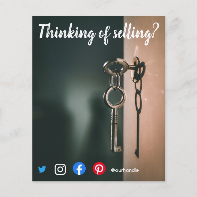 Flyer vendendo chave do marketing do imobiliário de refe (Frente)