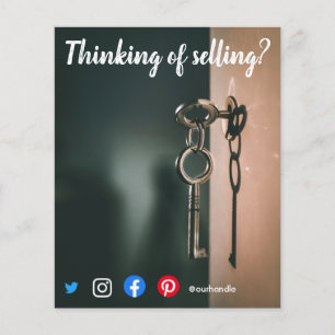 Flyer vendendo chave do marketing do imobiliário de refe