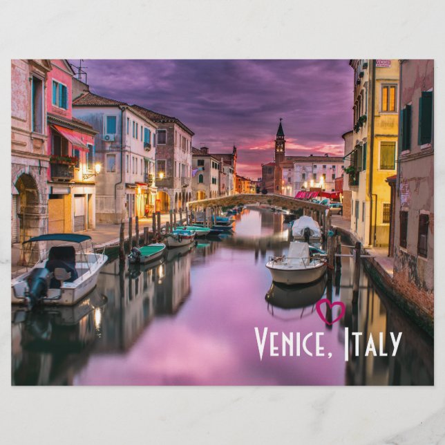 Flyer Veneza, Itália Canal Cênico e Arquitetura Veneza (Frente)