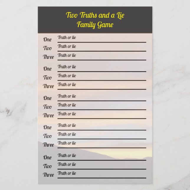 Flyer Verdade ou vida da união familiar e que jogos de p (Frente)