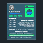 Flyer Verde limão Washer, Inicialização, Serviço de Limp<br><div class="desc">Verde limão Washer,  Laundromat,  Folheto de Anúncios de Serviço de Limpeza pela Loja Cartão de visita.</div>