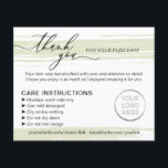 Flyer Verde Obrigado A Lavar Instruções De Cuidados<br><div class="desc">Verde Obrigado A Lavar Instruções De Cuidados</div>