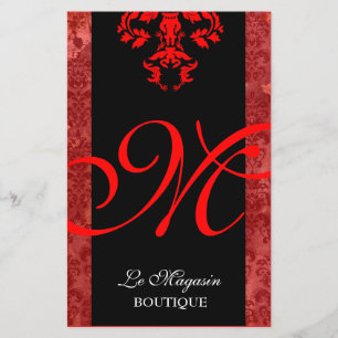 Flyer Vermelho do monograma de 311 Marley
