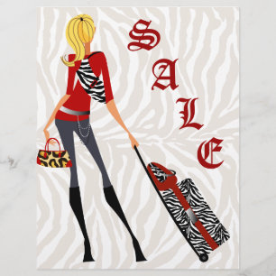 Flyer Vermelho Tan da mala de viagem da bolsa da zebra