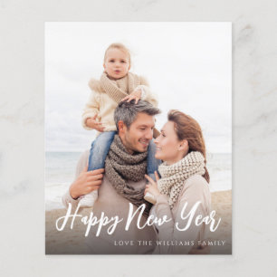 Flyer Versão de Foto Chic Minimalista do Feliz ano novo