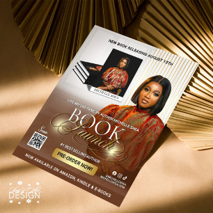 Flyer Versão de lançamento do livro de autor na moda Bro
