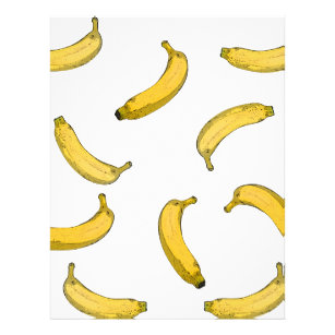 Flyer Versão do esboço do padrão da banana