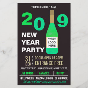 Flyer Véspera de ano novo Club/Society Bash adicione lo