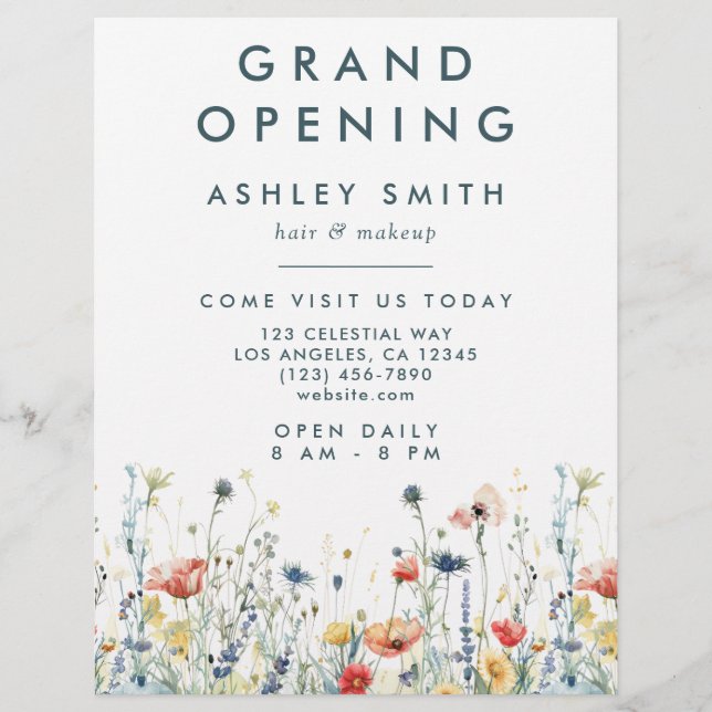 Flyer Vibrant Wildflower (Frente)