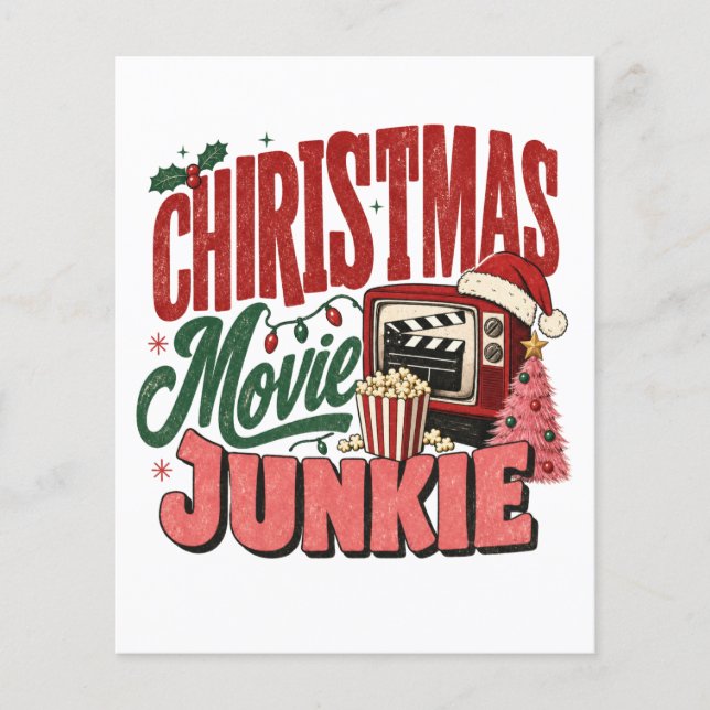Flyer Viciado em Filmes de Natal Retrô (Frente)