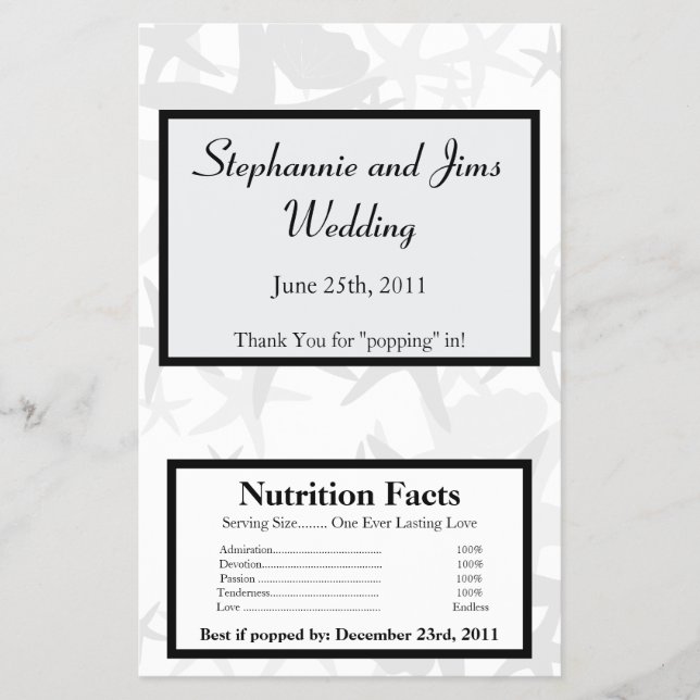 Flyer Vidro de pipoca de micro-ondas Verão Amor e concha (Frente)