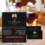 Flyer Vidro de vinho, Bar de vinho/Publicidade de vinhas<br><div class="desc">Vidro de Vinho,  Bar De Vinho/Folhetos Publicitários De Vinho Por Cartão de visita.</div>