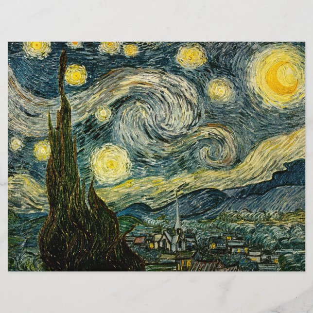 Flyer Vincent van Gogh's The Starry Night (1889) (Frente)