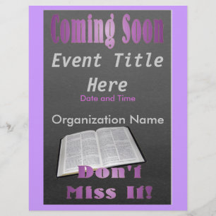 Flyer Vinda logo roxo do insecto