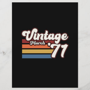 Flyer Vintage 1971 50th Birthday March