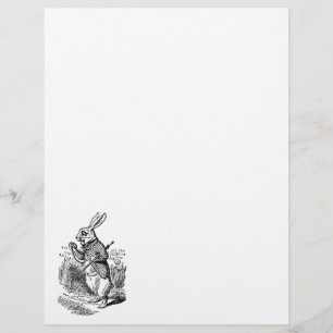 Flyer Vintage Alice no País das Maravilhas, relógio do c