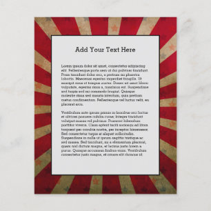 Flyer Vintage Circus Tent Stars Red Lines Carnival