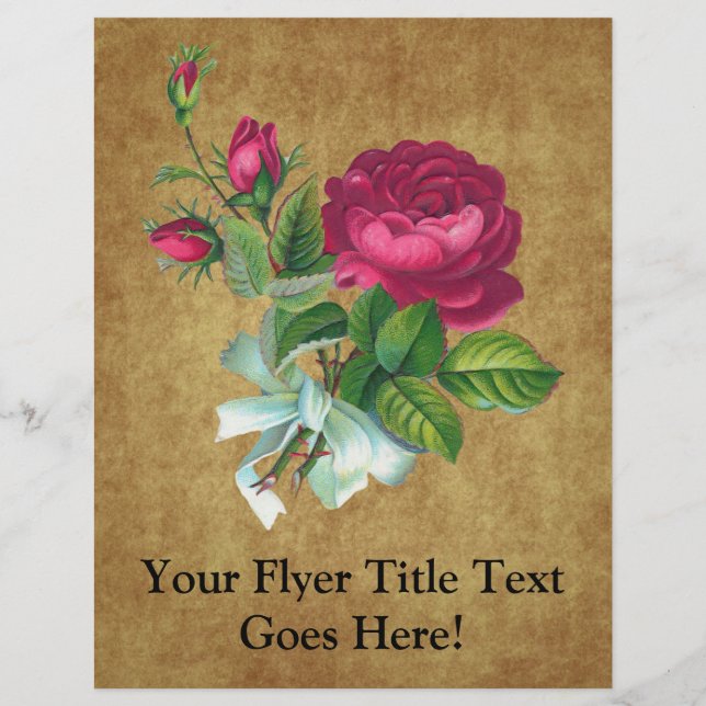 Flyer Vintage Fuchsia Rosa (Frente)