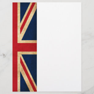 Flyer Vintage Grunge Reino Unido Flag