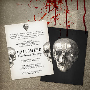 Flyer Vintage Halloween - Partido do Crânio