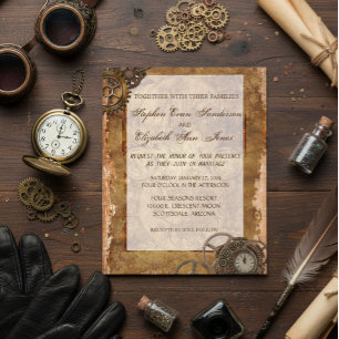 Flyer Vintage Industrial Steampunk Weditation
