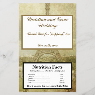 Flyer Vintage Paris (Microwave Popcorn Wrapper)