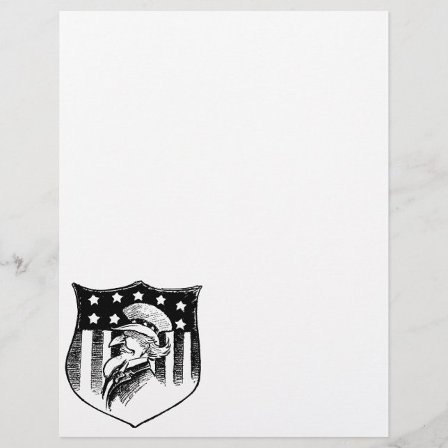 Flyer Vintage Patriotic Tio Sam e Bandeira Americana (Frente)