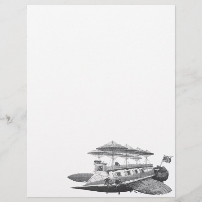 Flyer Vintage Science Fiction Steampunk Airship Eclipse (Frente)