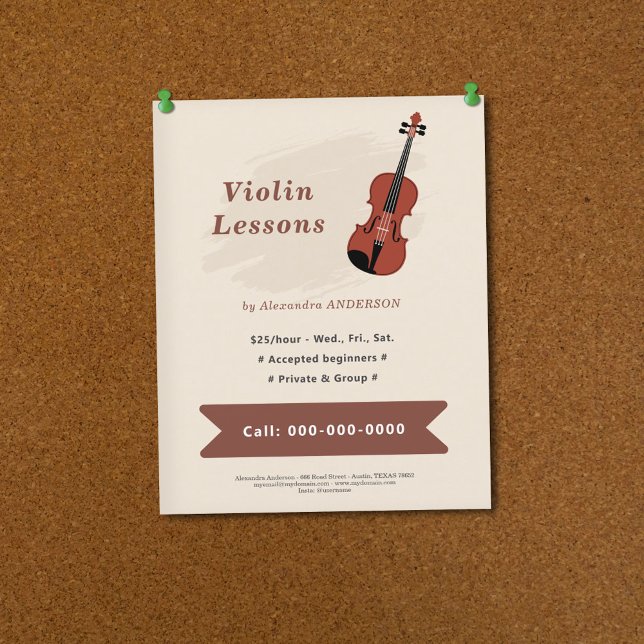 Flyer Violin Lessons (Violin Lessons Flyer)