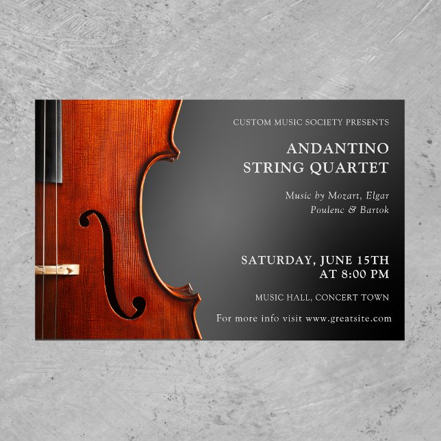 Flyer Violin recital String Quartet (Criador carregado)