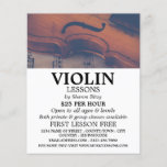 Flyer Violino clássico, propaganda de lições violinas<br><div class="desc">Violino Clássico,  Lições De Violino Publicando Folhetos Na Loja De Cartão de visita.</div>